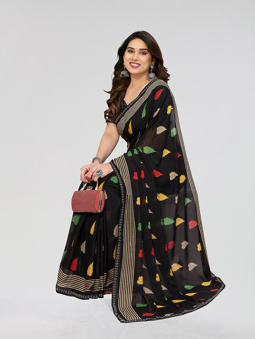 women printed casual wear saree with blouse - 22049250 - Standard Image - 5