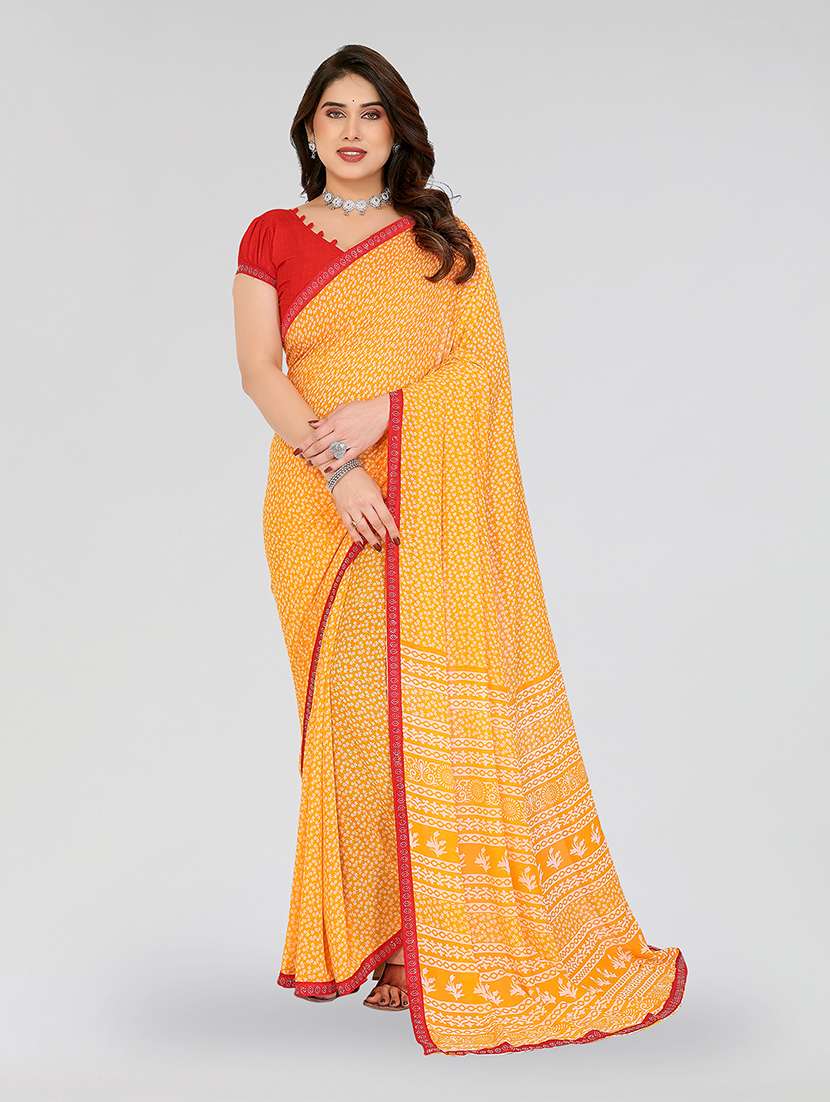 women printed casual wear saree with blouse - 22049251 - Zoom Image - 0