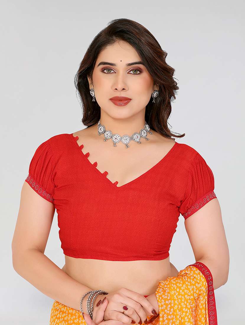 women printed casual wear saree with blouse - 22049251 - Standard Image - 5