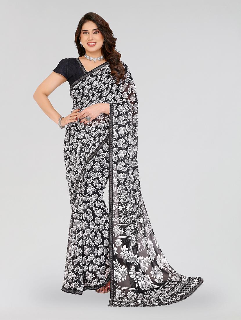 women printed casual wear saree with blouse - 22049270 - Zoom Image - 0