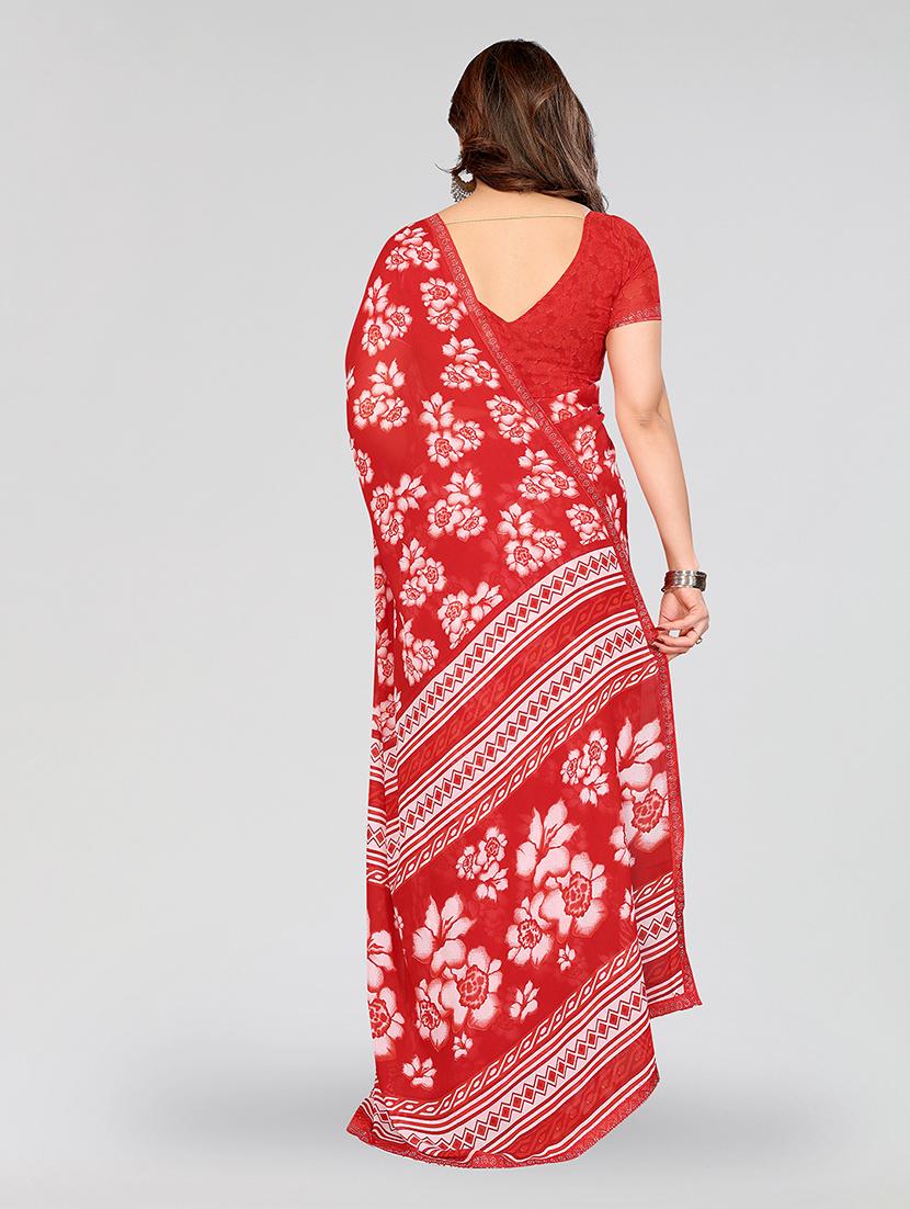 women printed casual wear saree with blouse - 22049280 - Standard Image - 3