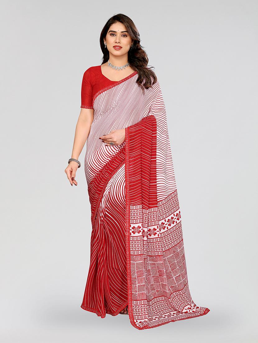 women printed casual wear saree with blouse - 22049287 - Zoom Image - 0