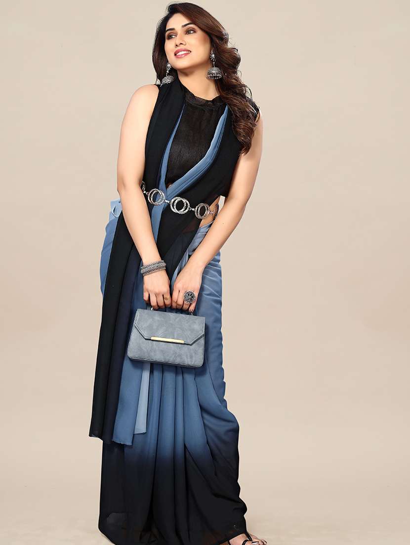 women ombre printed saree with blouse - 22049301 -  Standard Image - 5