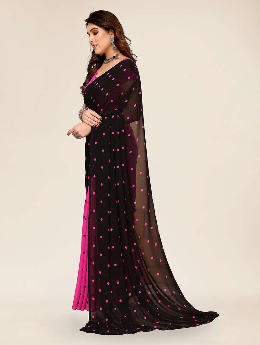 women printed casual wear saree with blouse - 22049328 -  Standard Image - 3