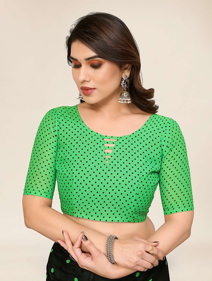 women printed casual wear saree with blouse - 22049329 -  Standard Image - 5