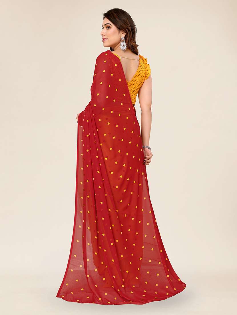 women printed casual wear saree with blouse - 22049334 -  Standard Image - 3