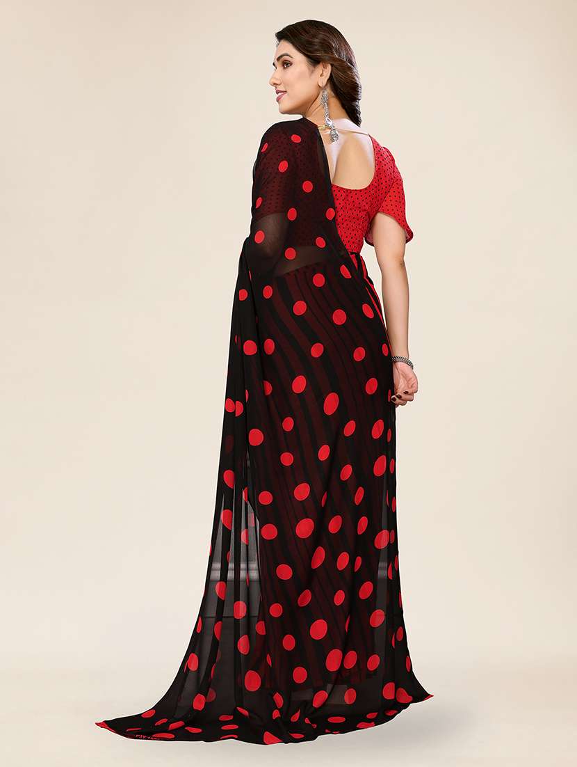 women printed casual wear saree with blouse - 22049353 -  Standard Image - 3