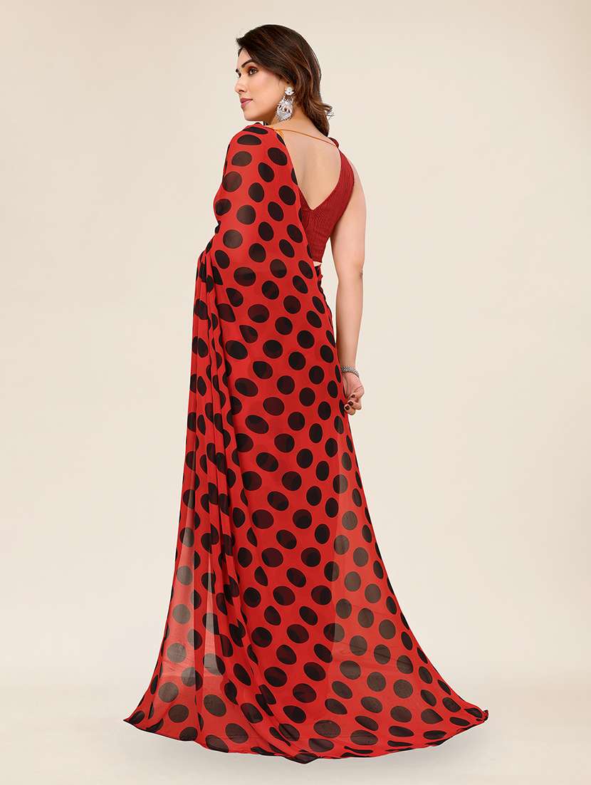 women printed casual wear saree with blouse - 22049354 -  Standard Image - 3