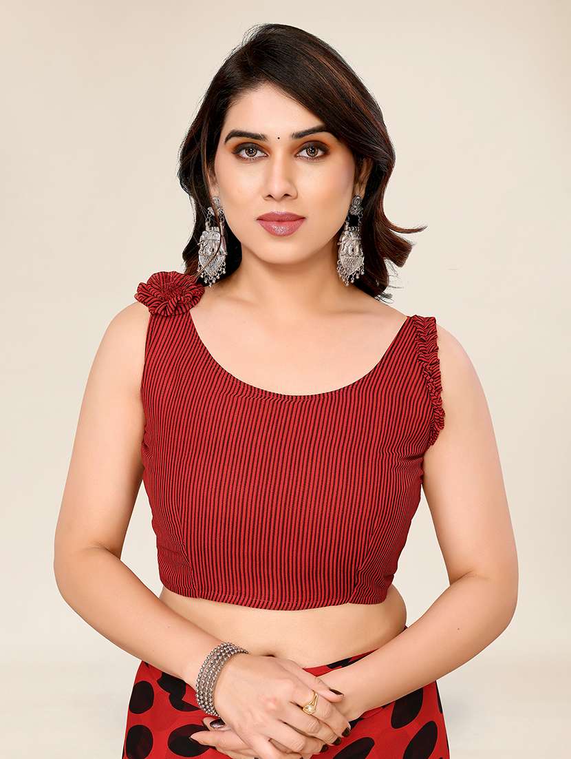 women printed casual wear saree with blouse - 22049354 -  Standard Image - 5