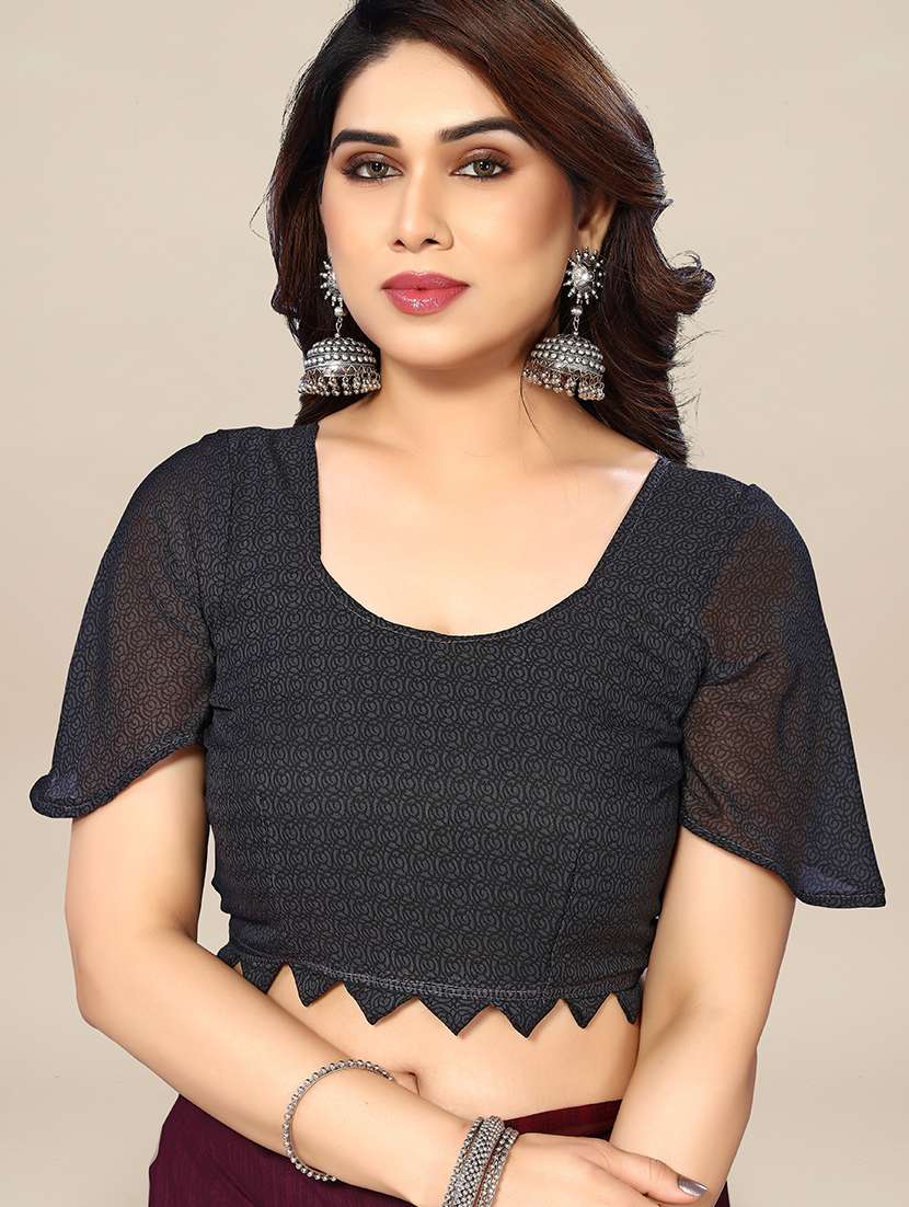 women printed casual wear saree with blouse - 22049359 -  Standard Image - 5