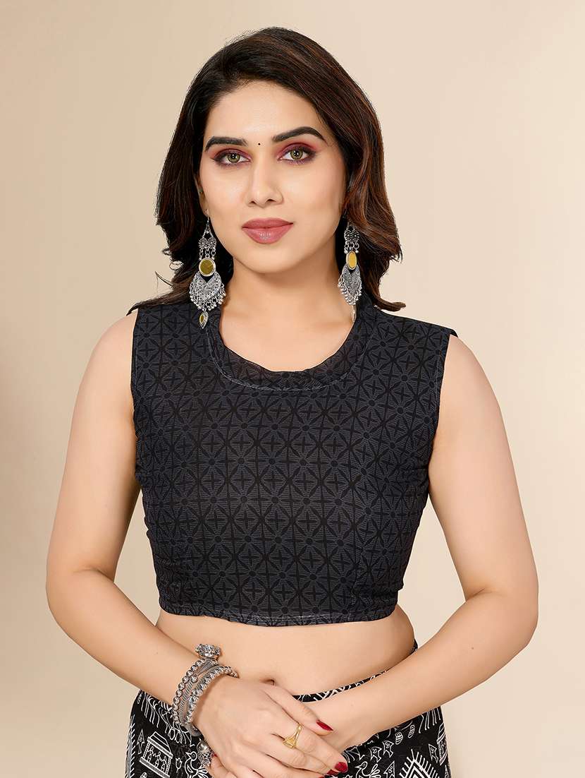 women printed casual wear saree with blouse - 22049382 -  Standard Image - 5