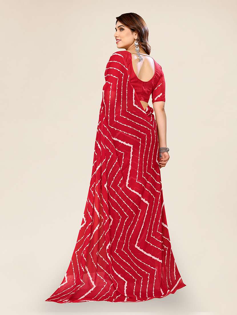 women printed casual wear saree with blouse - 22049394 -  Standard Image - 3