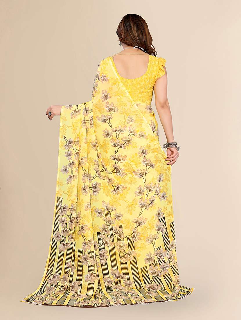 women printed casual wear saree with blouse - 22049439 -  Standard Image - 3