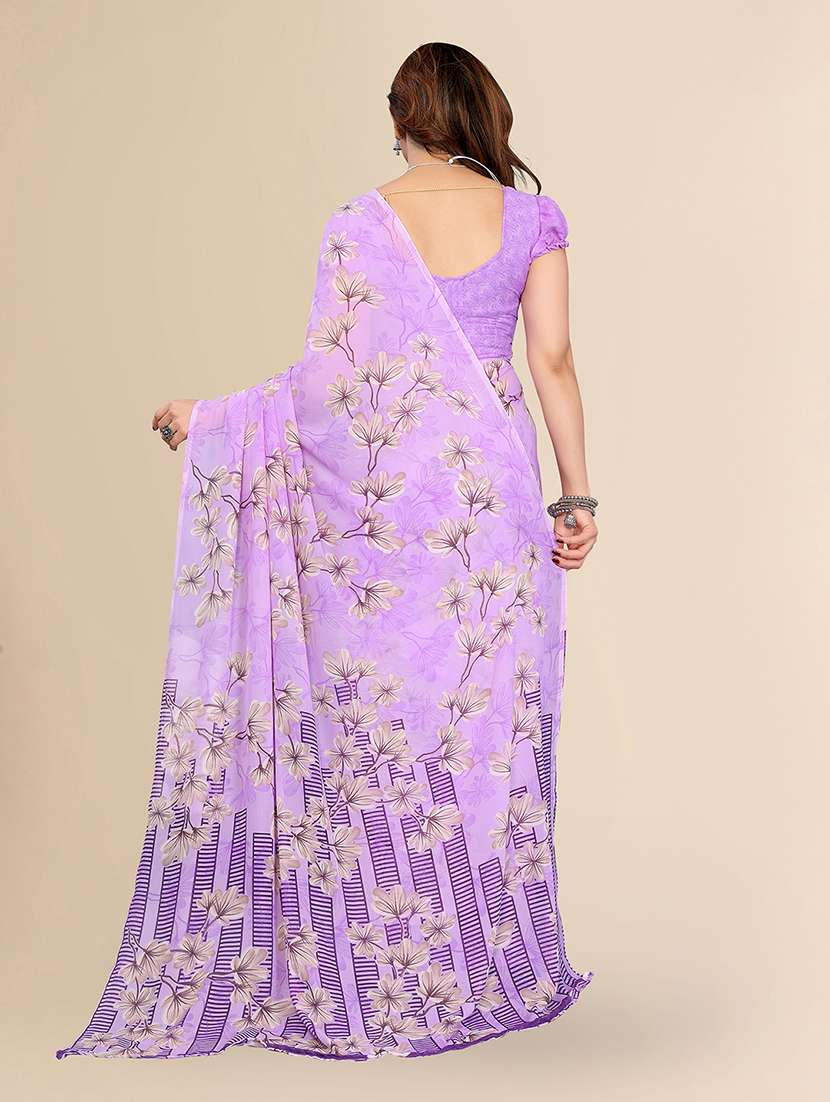 women printed casual wear saree with blouse - 22049440 -  Standard Image - 5