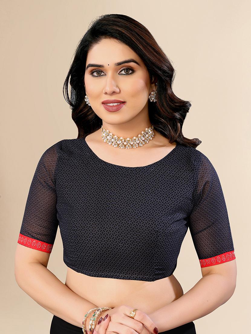 women printed casual wear saree with blouse - 22049559 - Standard Image - 5