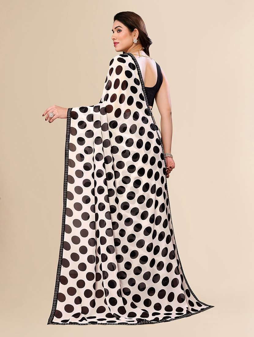 women printed casual wear saree with blouse - 22049563 -  Standard Image - 5