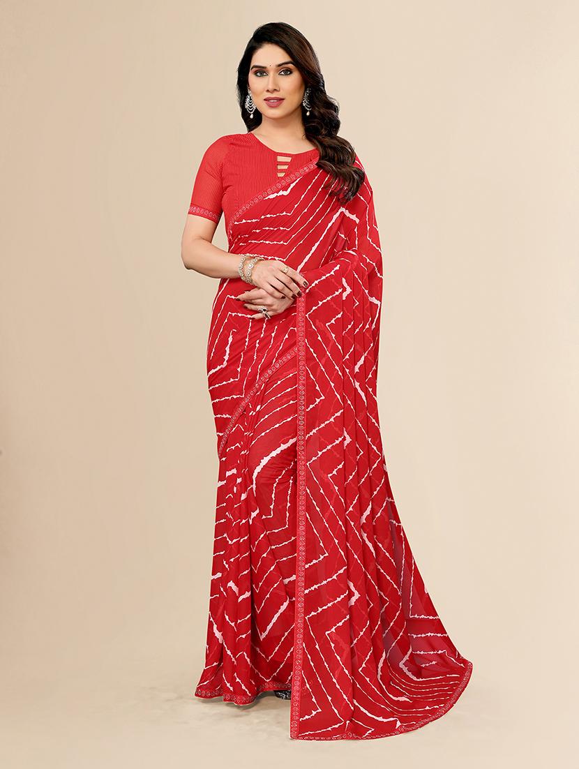 women printed casual wear saree with blouse - 22049573 - Zoom Image - 0