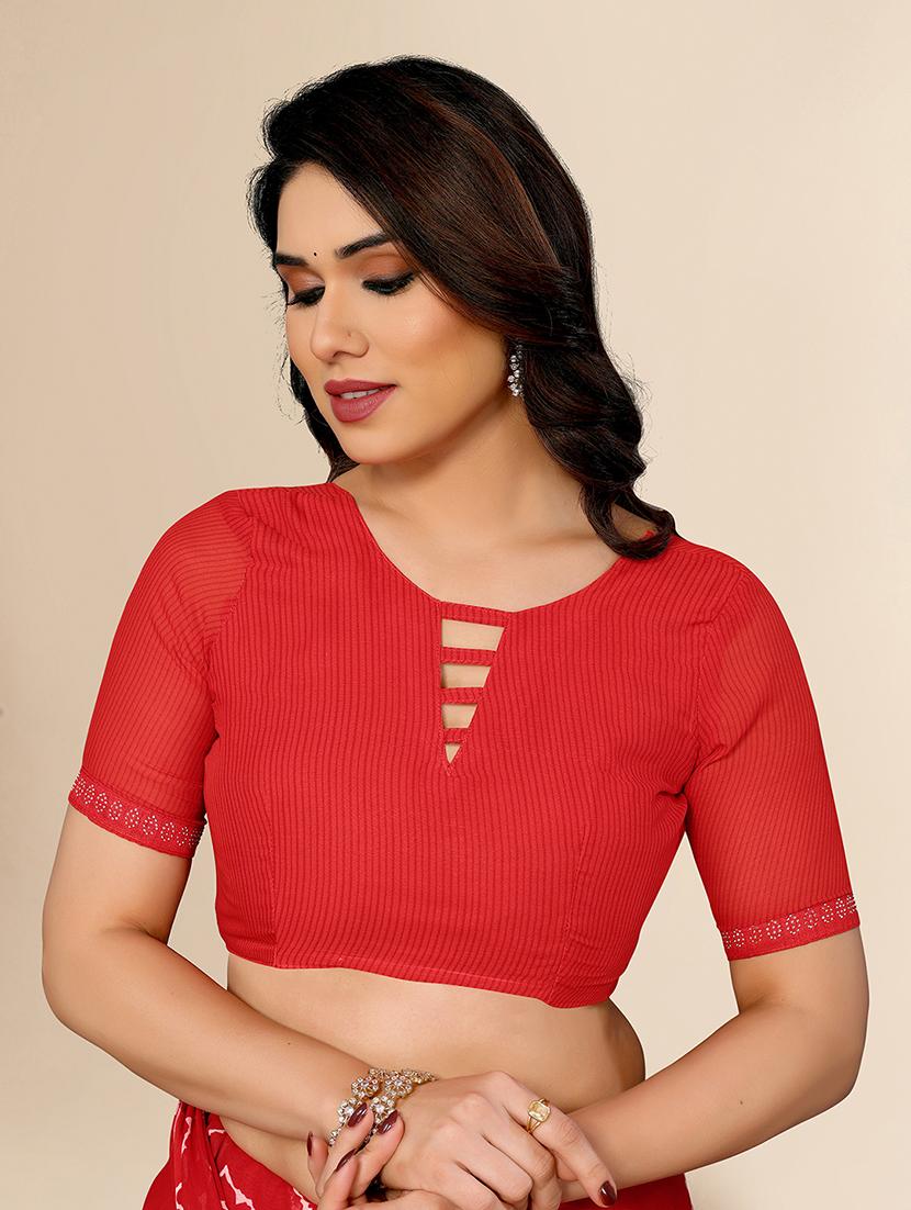 women printed casual wear saree with blouse - 22049573 - Standard Image - 5