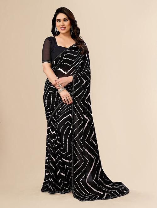 women printed casual wear saree with blouse - 22049575 - Standard Image - 0