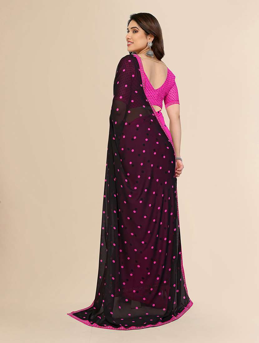 women printed casual wear saree with blouse - 22049581 - Standard Image - 3