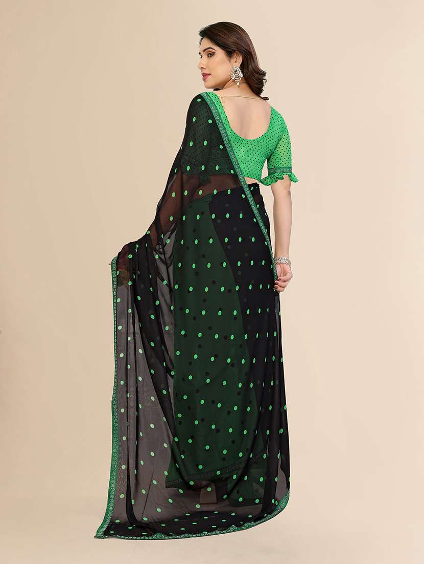 women printed casual wear saree with blouse - 22049582 - Standard Image - 5