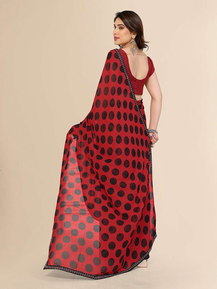 women printed casual wear saree with blouse - 22049586 -  Standard Image - 3