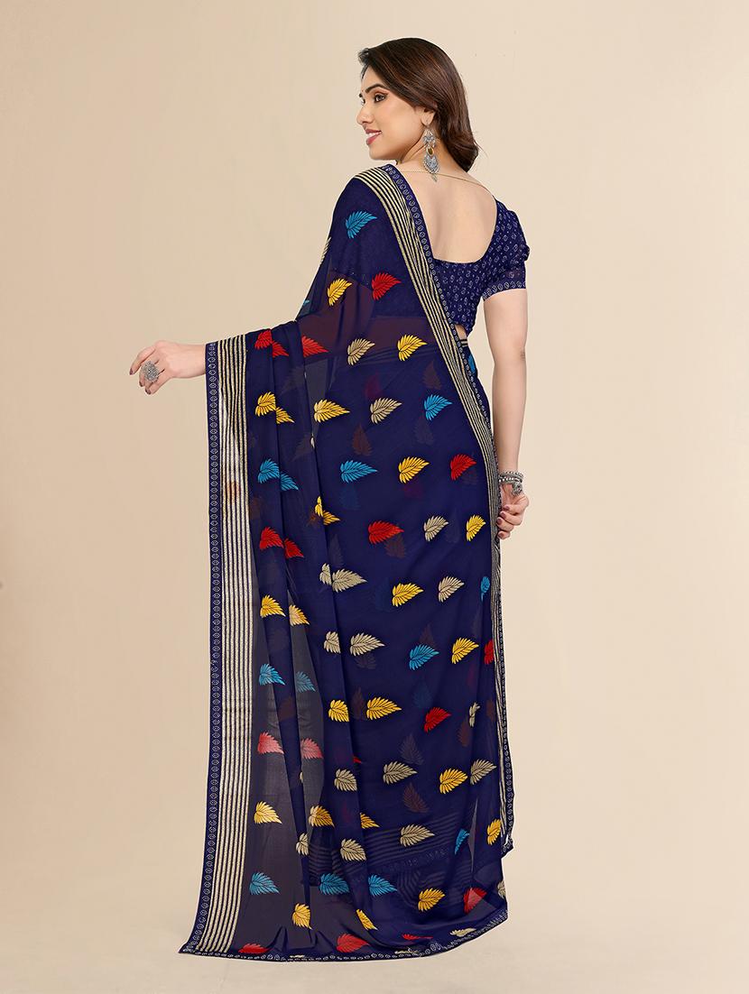 women printed casual wear saree with blouse - 22049601 - Standard Image - 5
