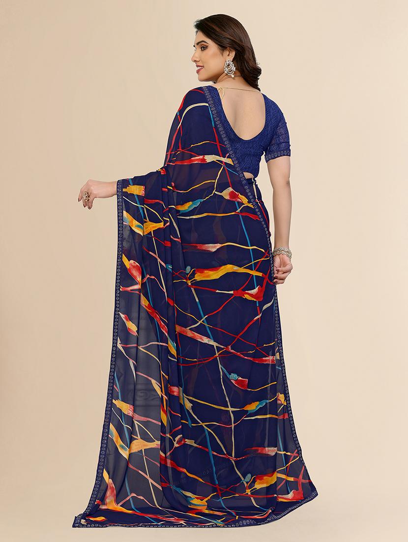 women printed casual wear saree with blouse - 22050015 - Standard Image - 3