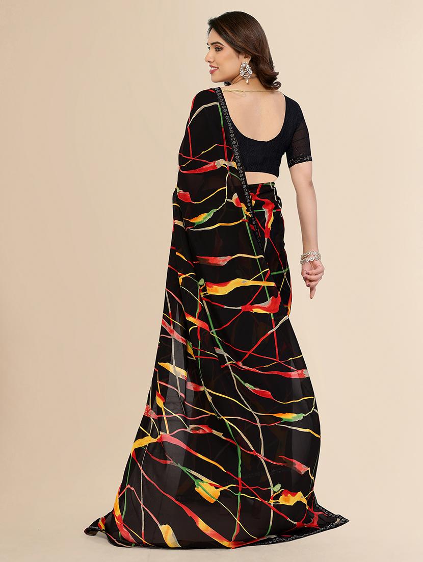 women printed casual wear saree with blouse - 22050017 - Standard Image - 3