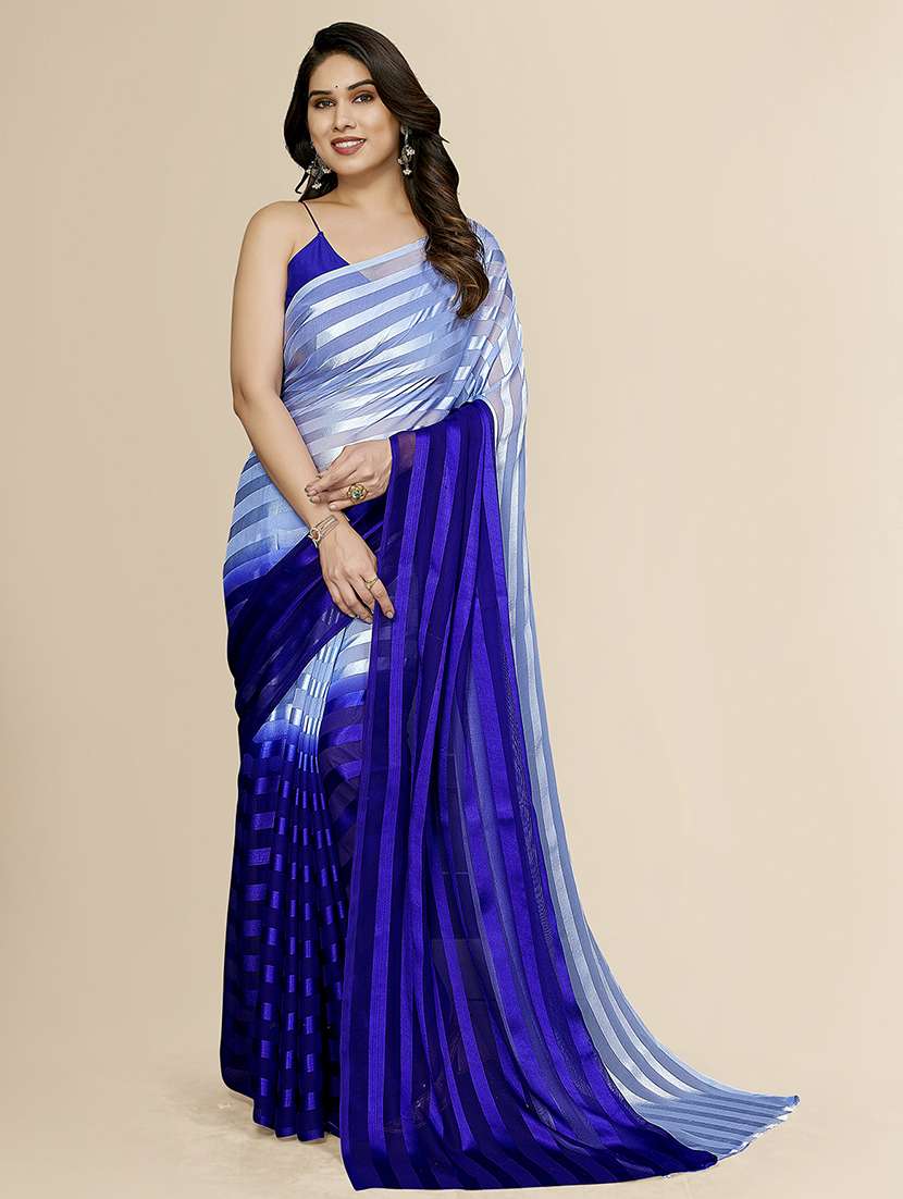 women ombre printed saree with blouse