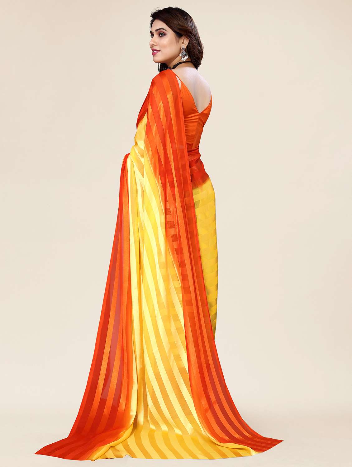 women ombre printed saree with blouse - 22050032 -  Standard Image - 3