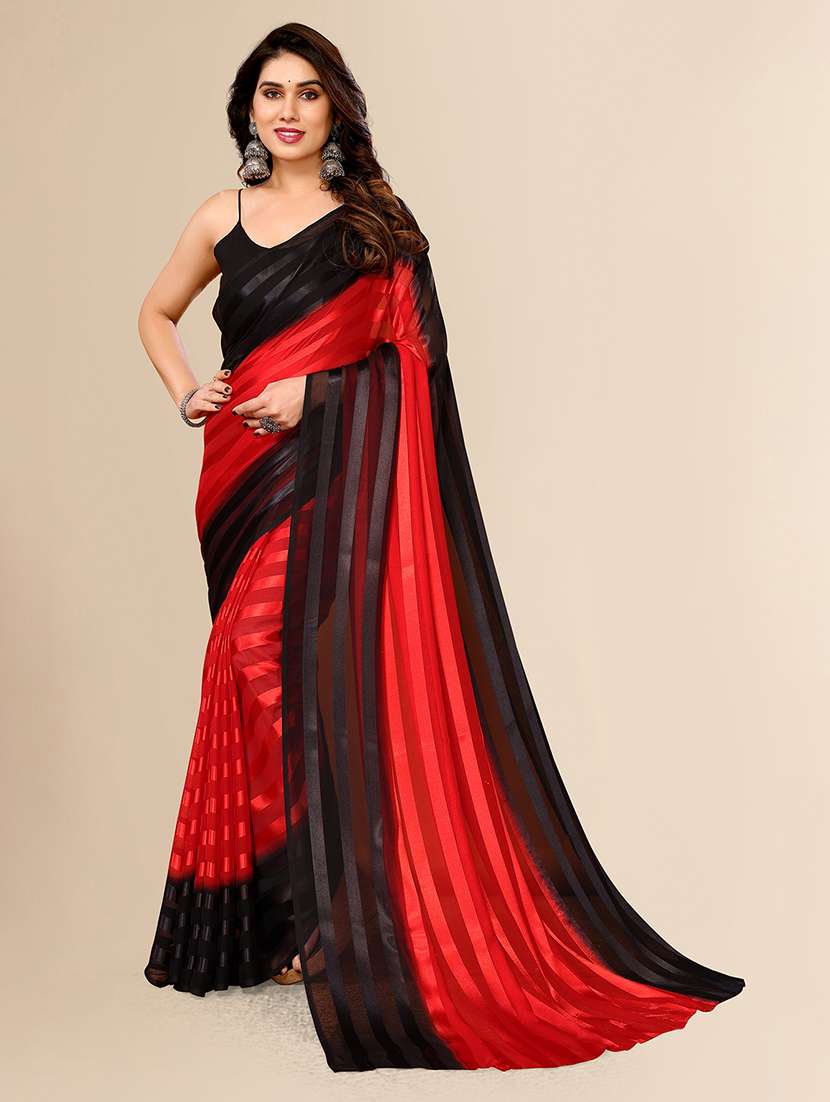 women ombre printed saree with blouse