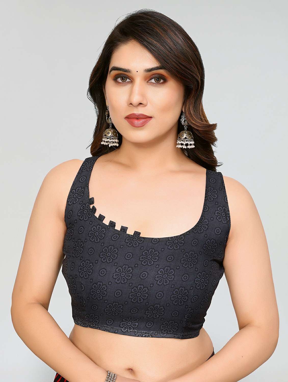 women printed casual wear saree with blouse - 22050116 -  Standard Image - 5