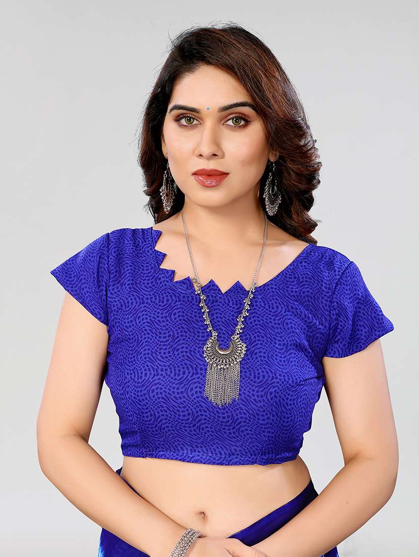 women printed casual wear saree with blouse - 22050126 -  Standard Image - 5