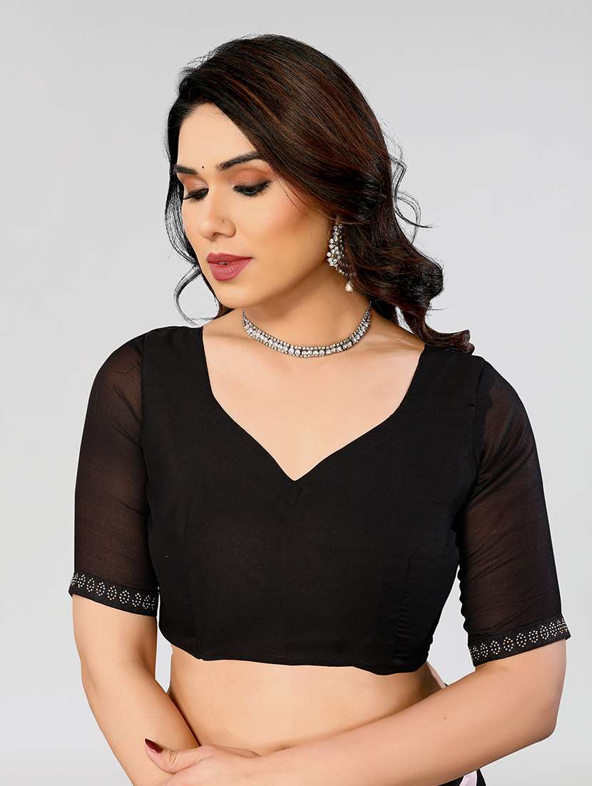 women printed casual wear saree with blouse - 22050141 -  Standard Image - 5