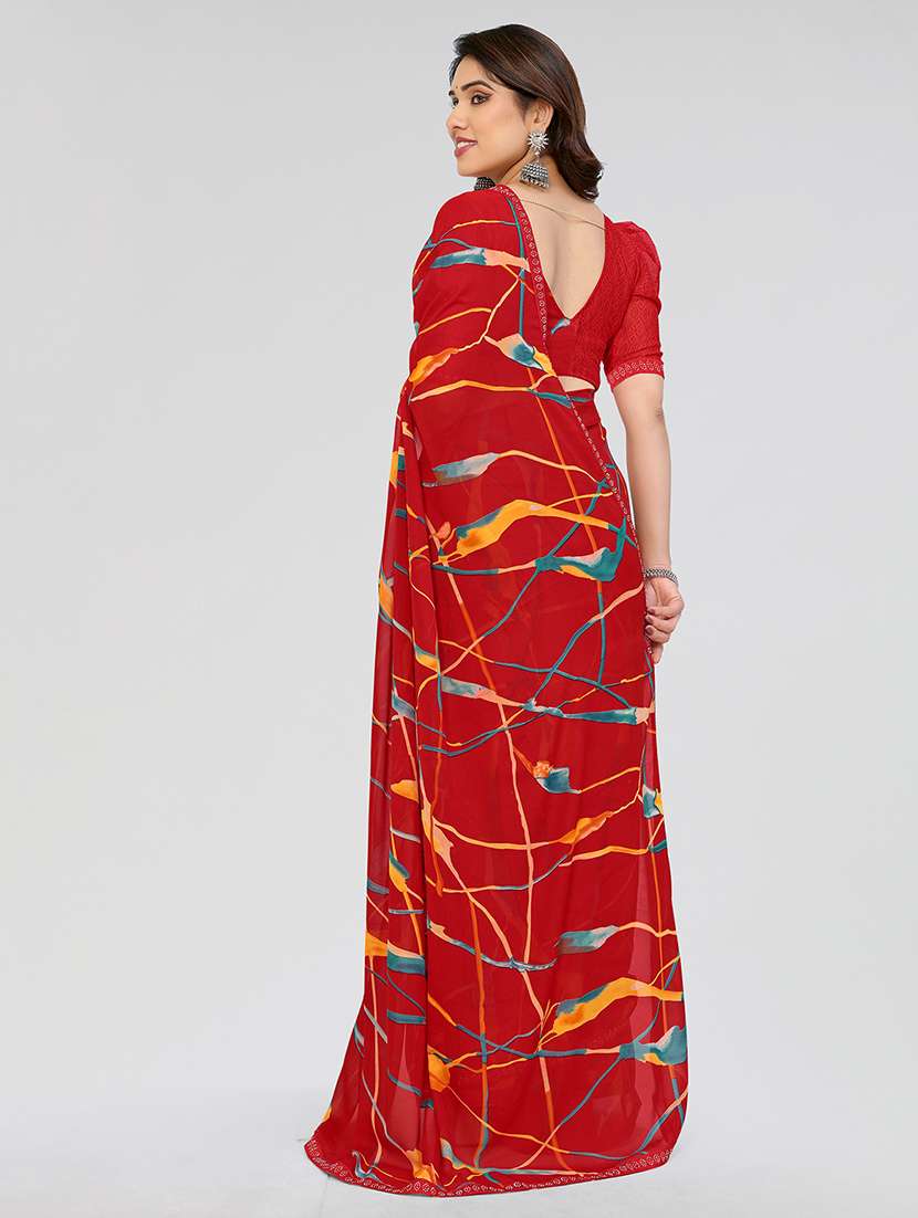women printed casual wear saree with blouse - 22050144 - Standard Image - 3