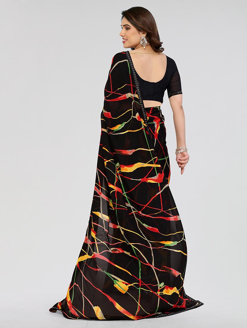 women printed casual wear saree with blouse - 22050145 - Standard Image - 3