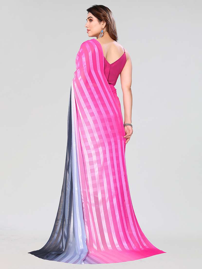 women ombre printed saree with blouse - 22050178 -  Standard Image - 3