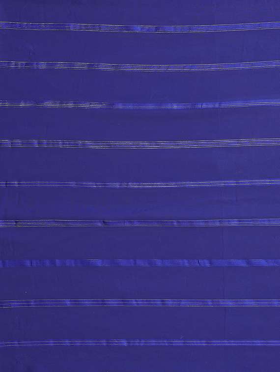 women striped plain saree with blouse - 22050179 -  Standard Image - 5