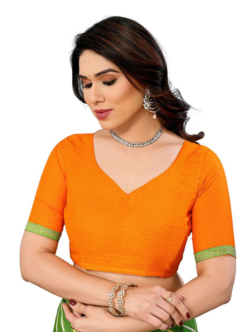 women printed casual wear saree with blouse - 22050219 -  Standard Image - 5