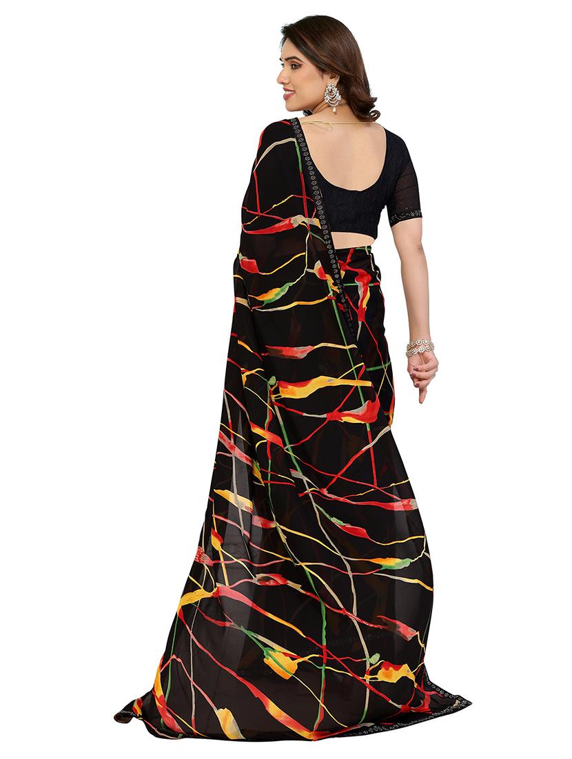 women printed casual wear saree with blouse - 22050222 - Standard Image - 3