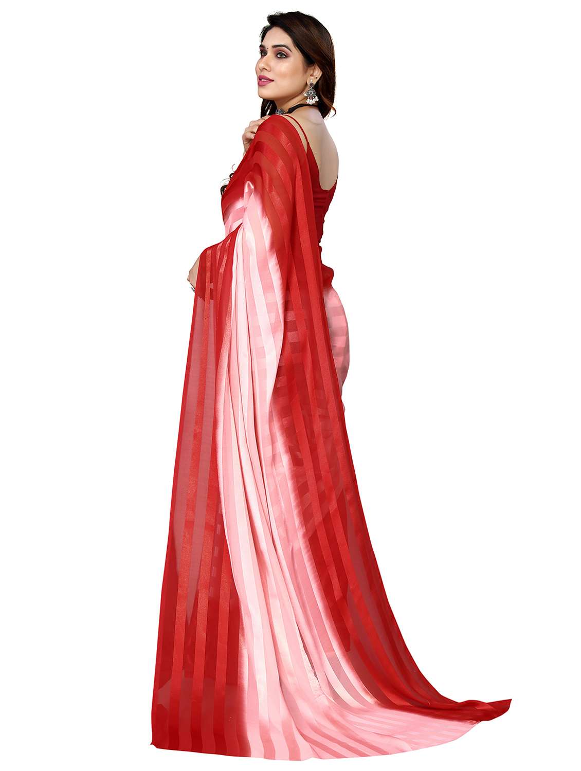 women ombre printed saree with blouse - 22050237 -  Standard Image - 3