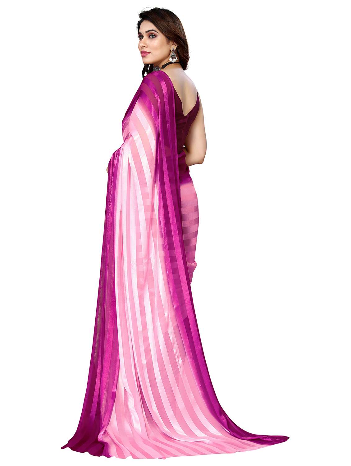 women ombre printed saree with blouse - 22050239 -  Standard Image - 3
