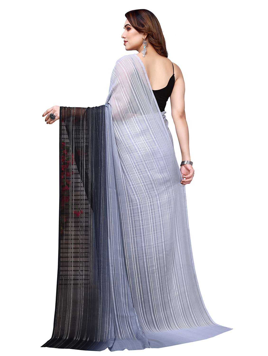 women ombre printed saree with blouse - 22050246 -  Standard Image - 3