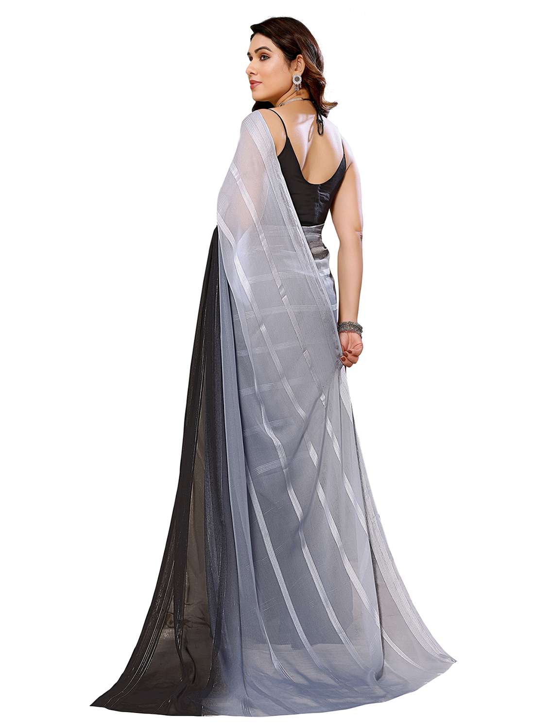 women ombre printed saree with blouse - 22050255 -  Standard Image - 3