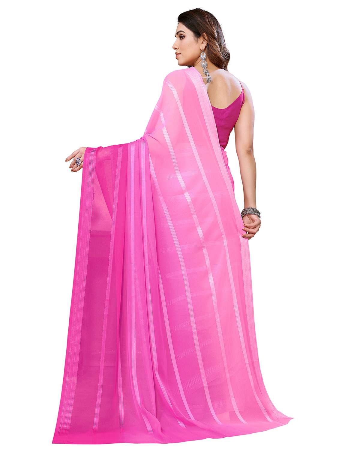 women ombre printed saree with blouse - 22050257 -  Standard Image - 3