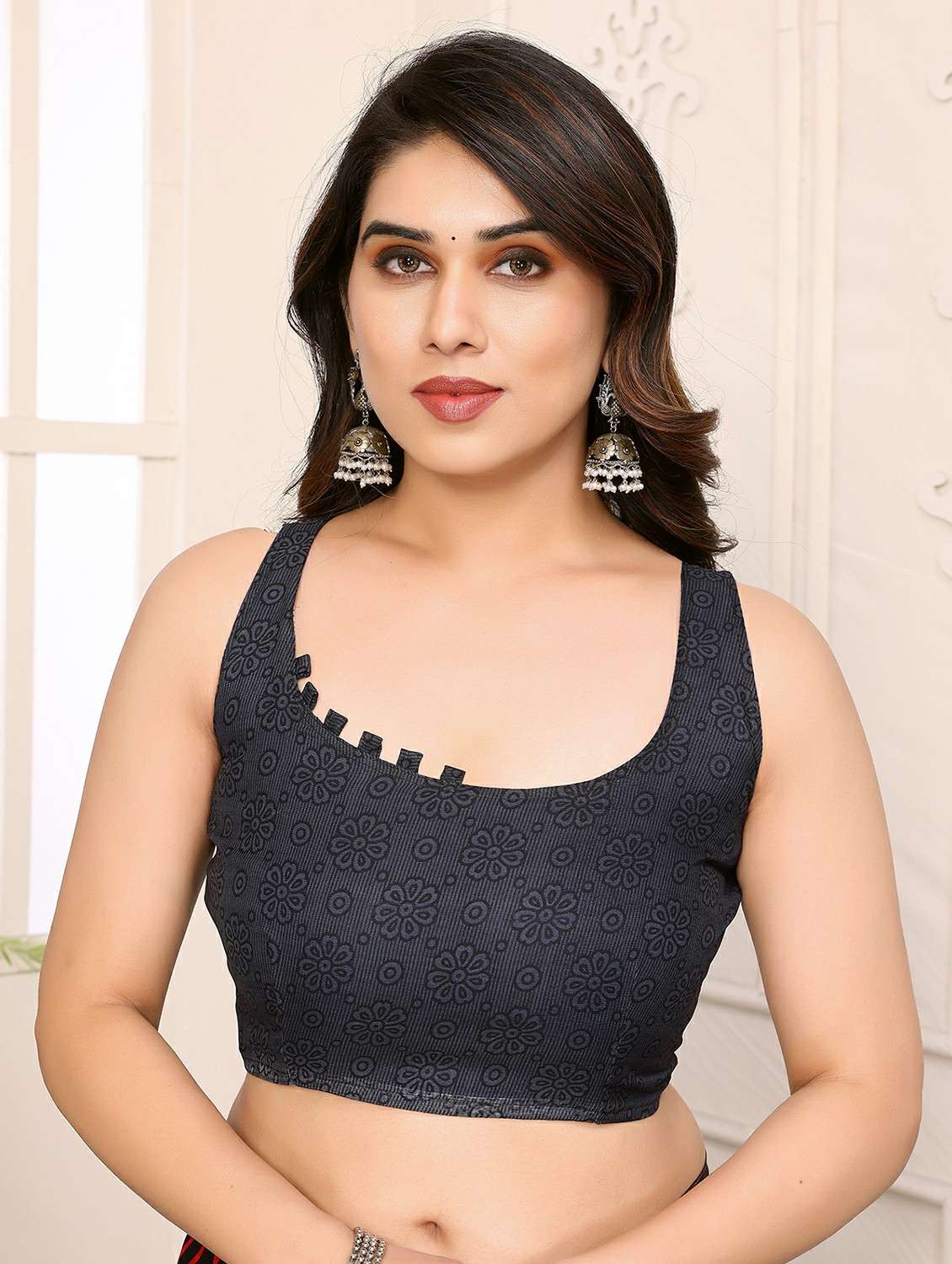 women printed casual wear saree with blouse - 22050262 -  Standard Image - 5