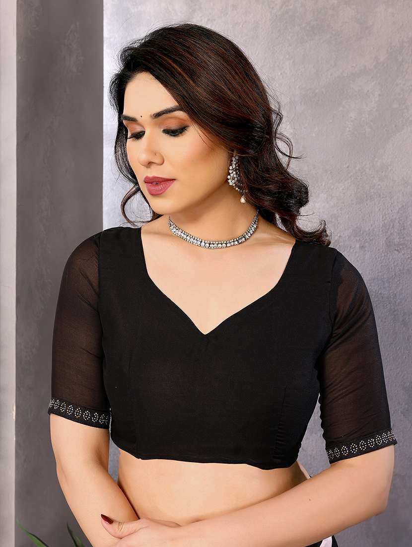 women printed casual wear saree with blouse - 22050287 -  Standard Image - 5