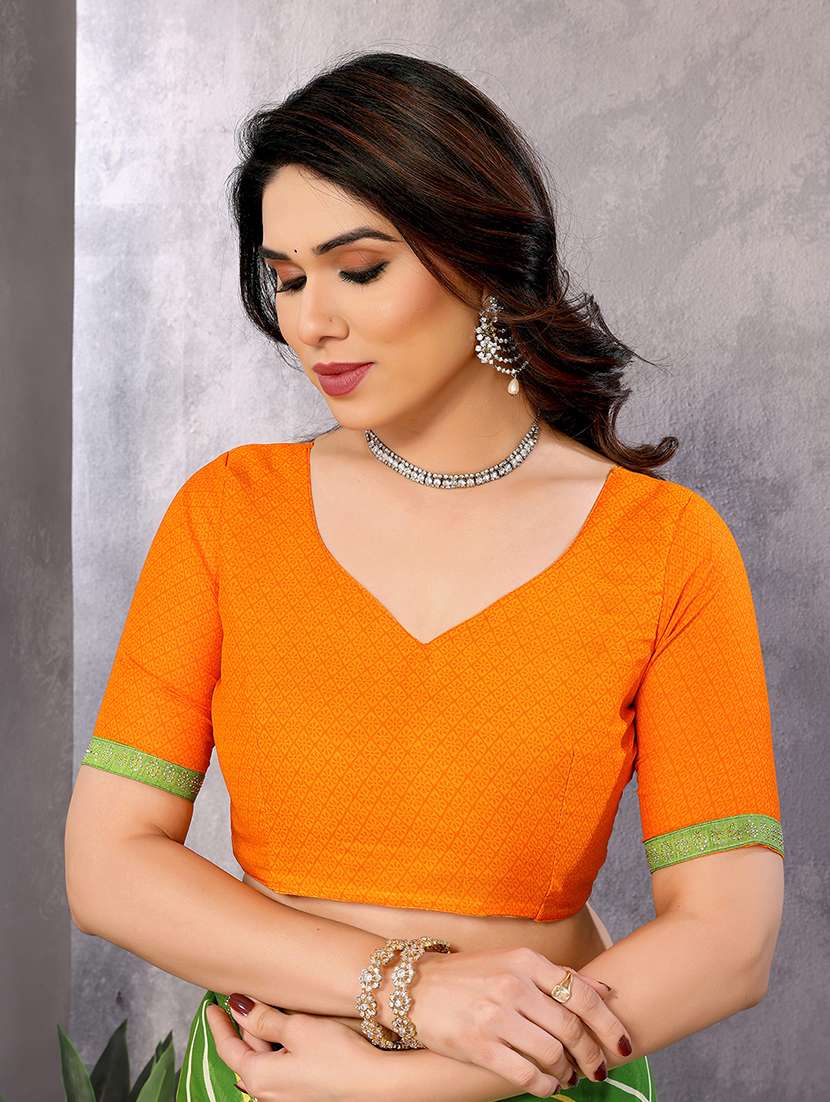 women printed casual wear saree with blouse - 22050288 -  Standard Image - 5