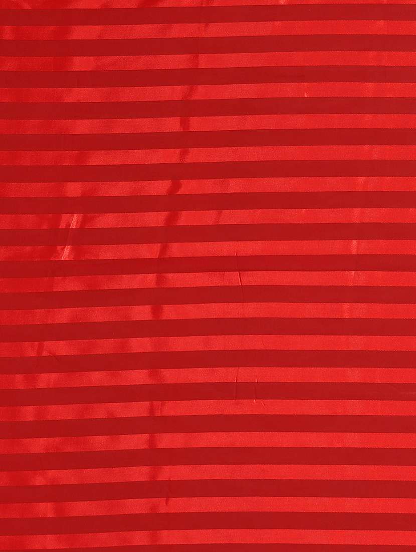 women striped plain saree with blouse - 22050294 -  Standard Image - 5